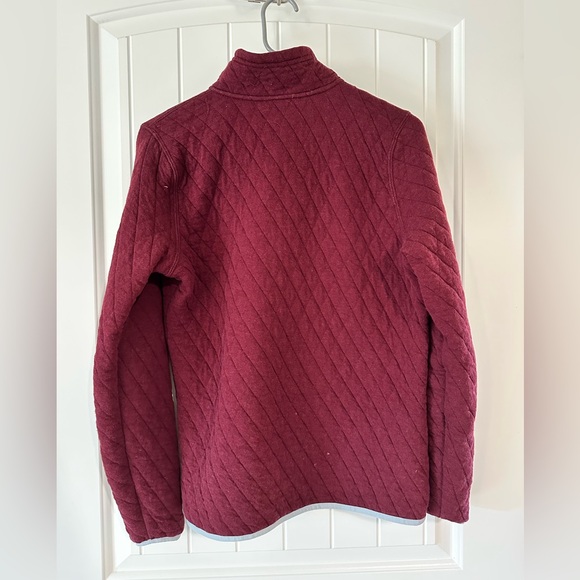 Orvis Women’s XS Quilted 1/4 Snap Pullover Sweatshirt Sangria - Picture 3 of 5